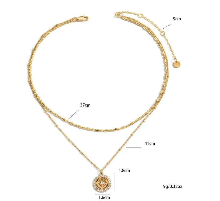 Crystal Medal Pendant