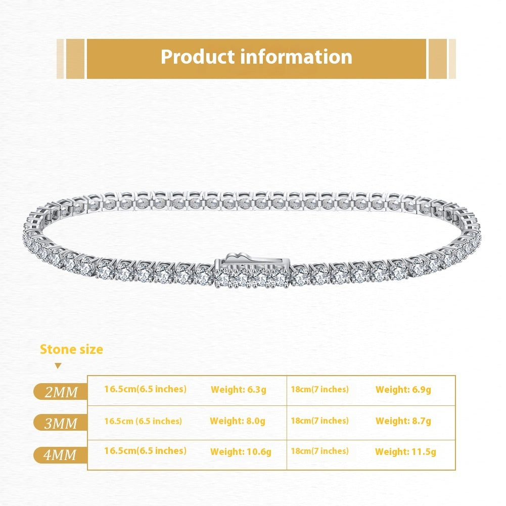Silver Hair Tennis Bracelet