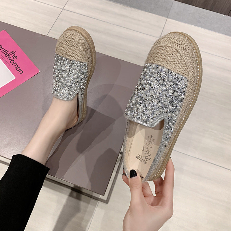 Trendy Korean Pearl Flat Half Drag