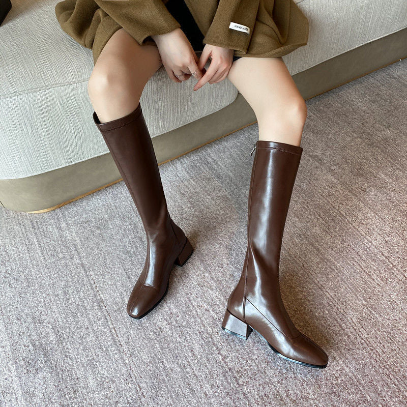 Long Velvet Boots
