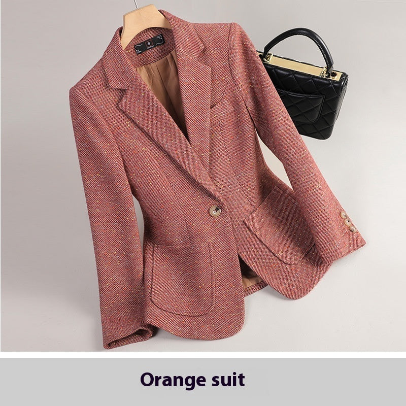 Women's Woolen Quilted Suit Jacket