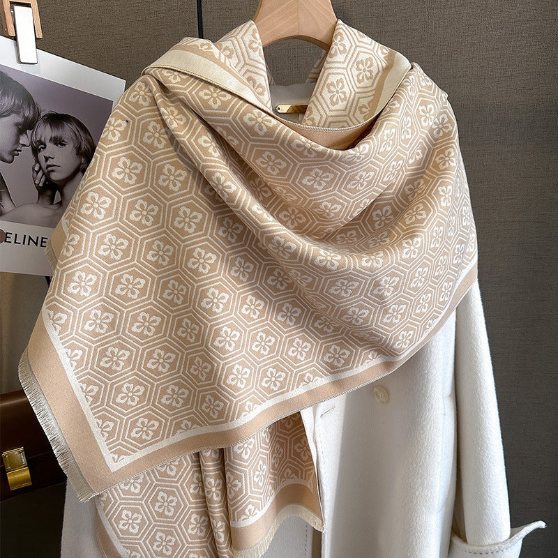 Cashmere Scarf Female Winter All-matching
