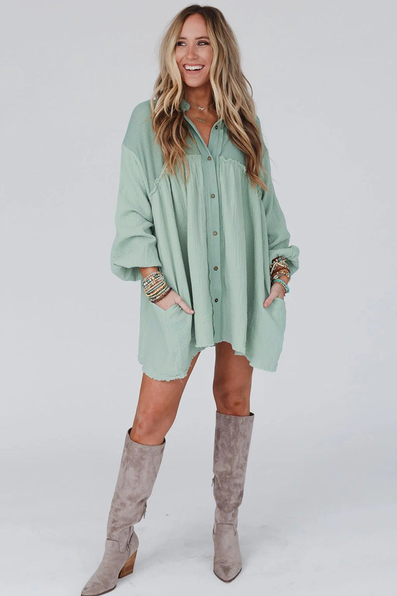 Thin Patchwork Sleeve Dress