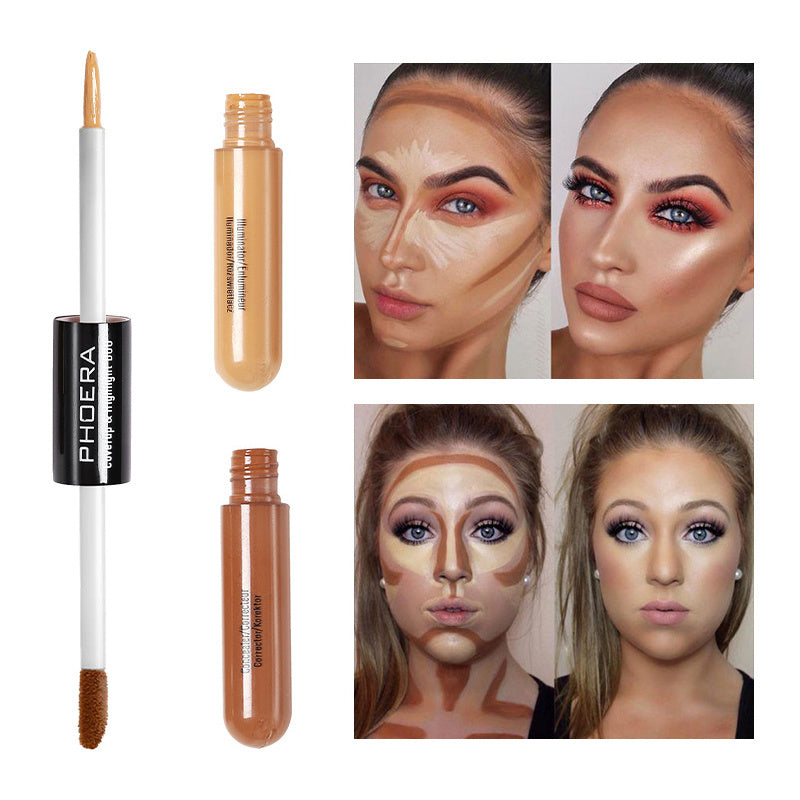 Double Head Lightening Liquid Concealer Foundation