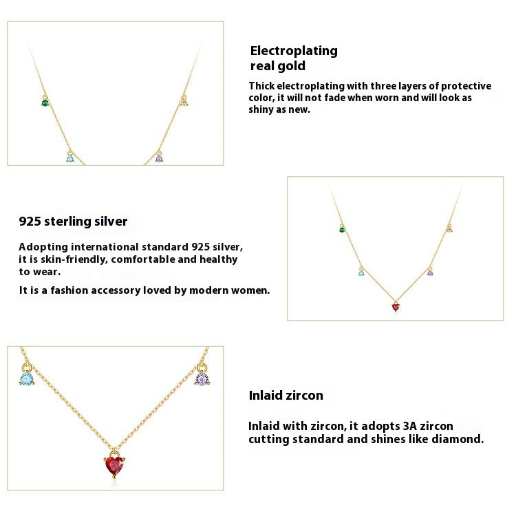 Sterling Silver Zircon Necklace