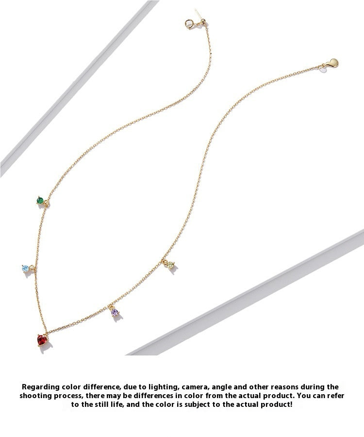 Sterling Silver Zircon Necklace