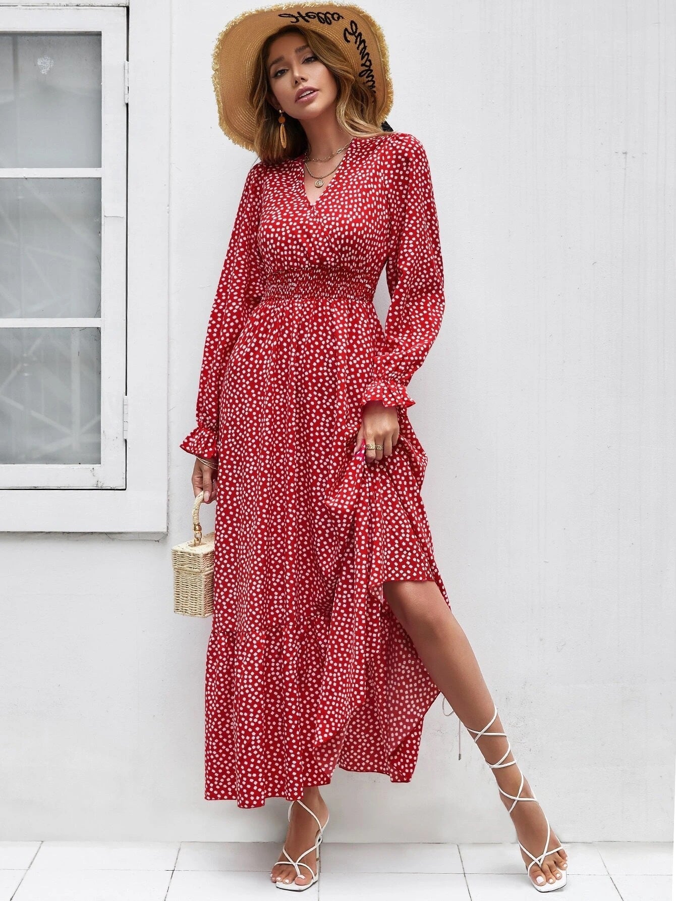 V-neck Vacation European And American Style Dress