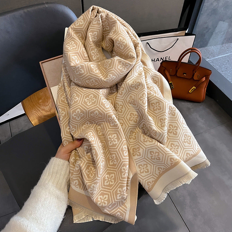 Cashmere Scarf Female Winter All-matching