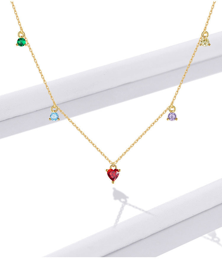 Sterling Silver Zircon Necklace