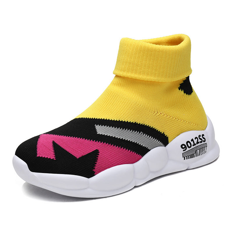 New Girls' Breathable Flying Sneakers