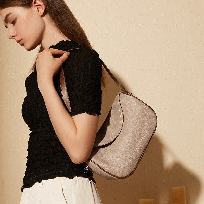 Women's Cow Leather Shoulder Strap Shoulder Bag