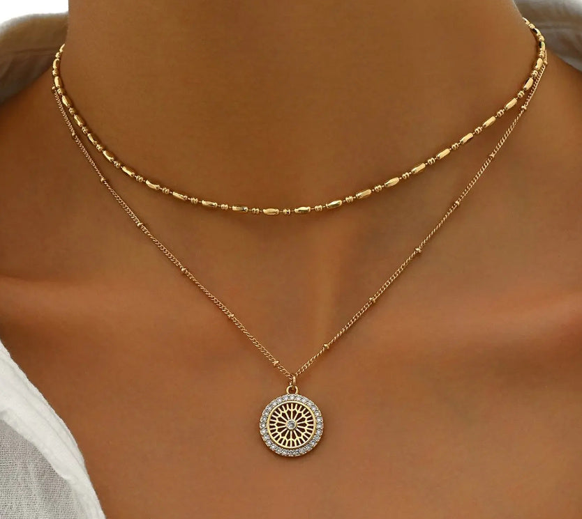 Crystal Medal Pendant