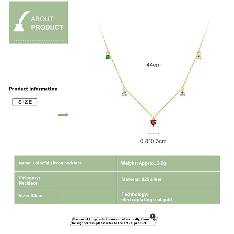 Sterling Silver Zircon Necklace