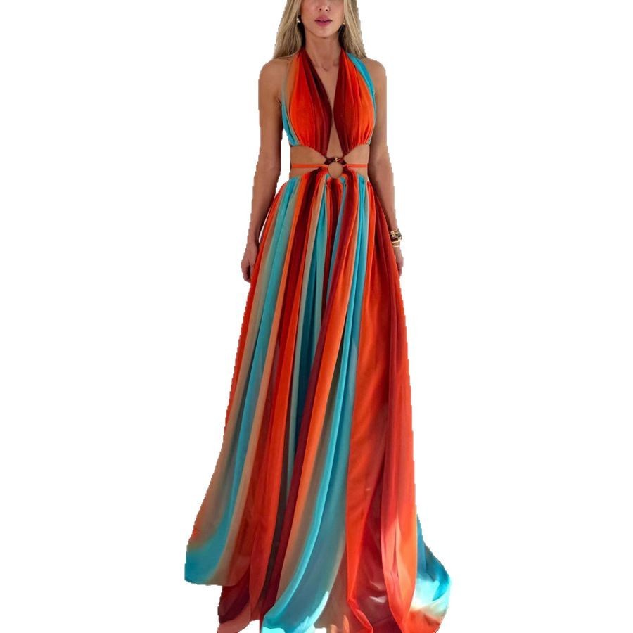 European And American Vacation Beach Dress