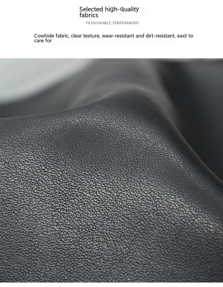 Genuine Leather Simple Backpack