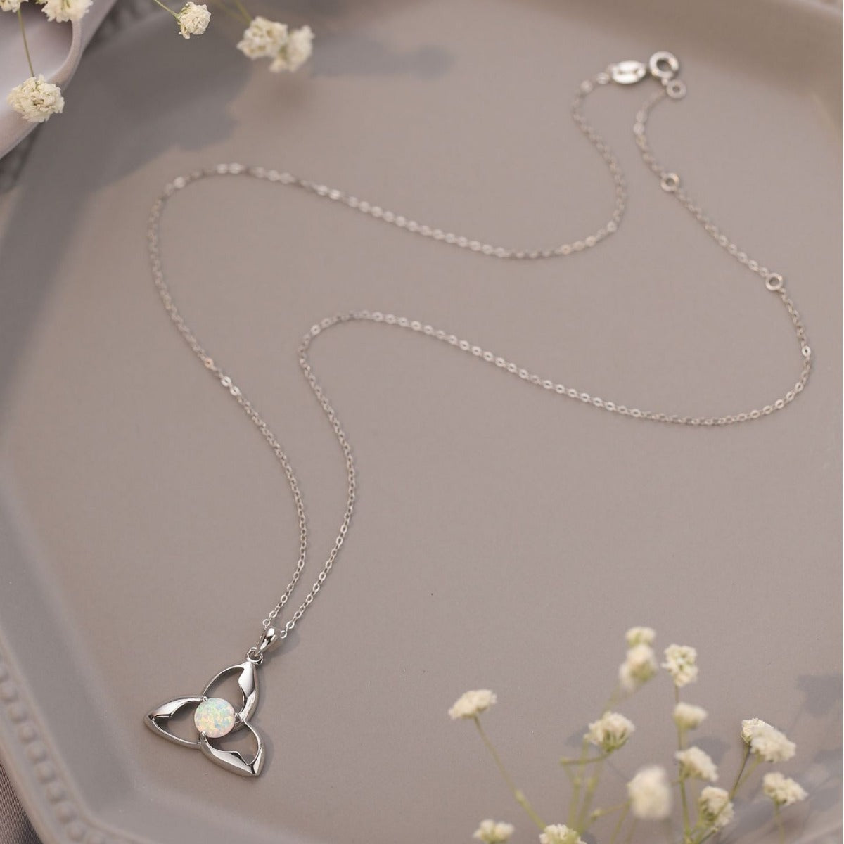 Round Opal Necklace