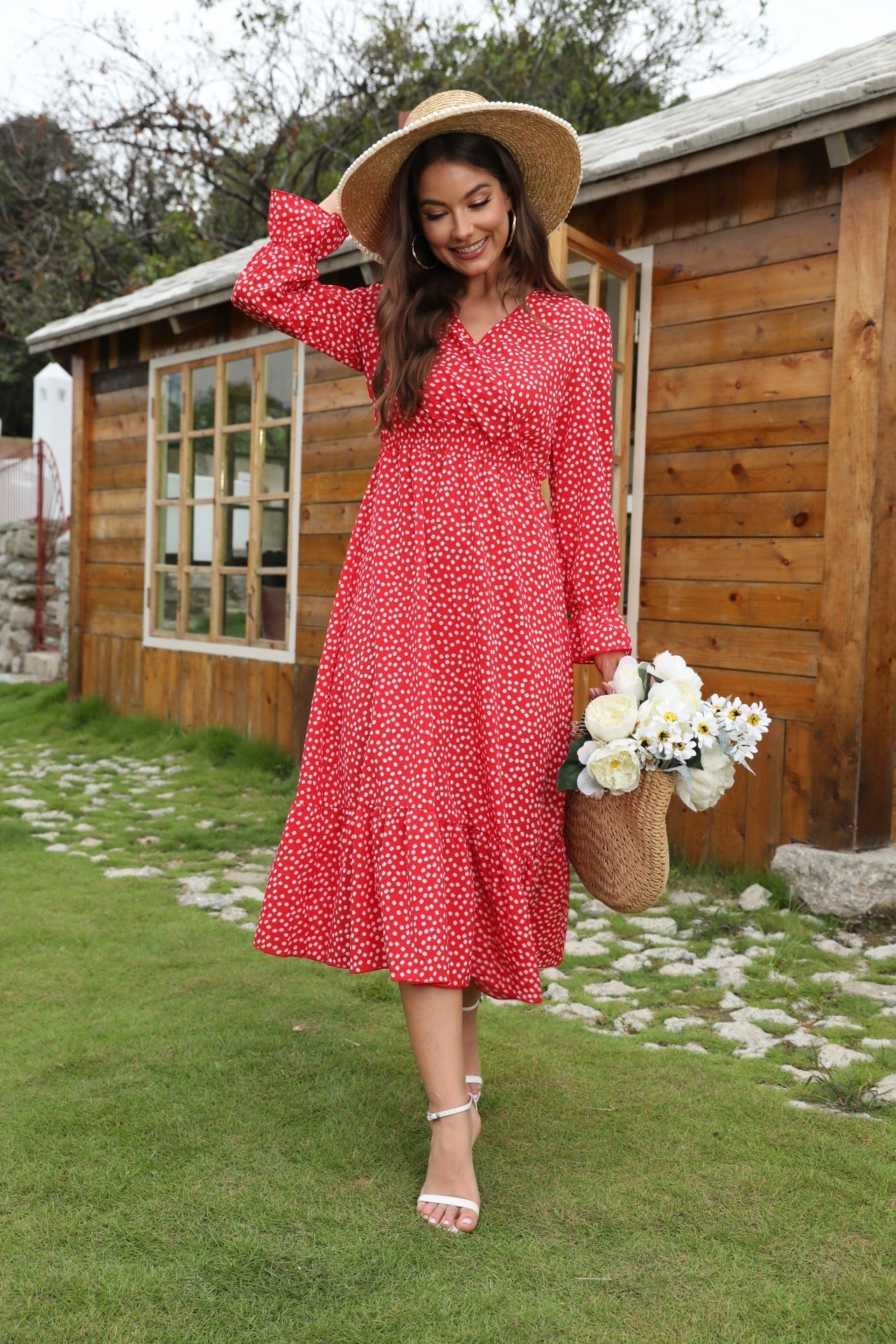 V-neck Vacation European And American Style Dress