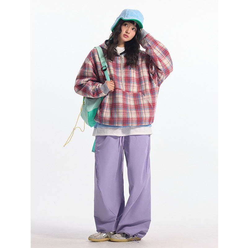 American Retro Loose Double-sided Hoodie Coat