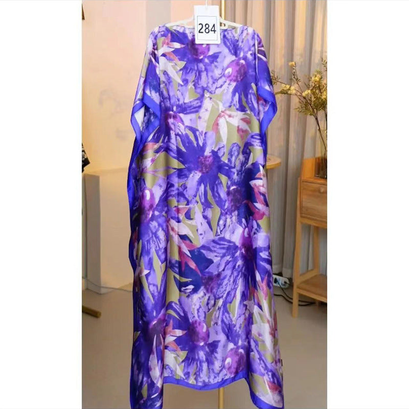 Women's Split Shawl With Contrast Color