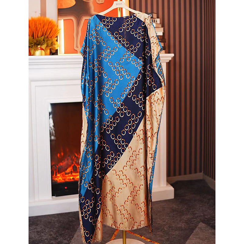 Women's Split Shawl With Contrast Color