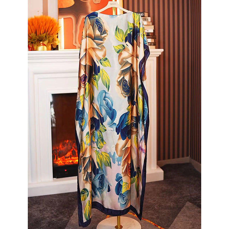 Women's Split Shawl With Contrast Color