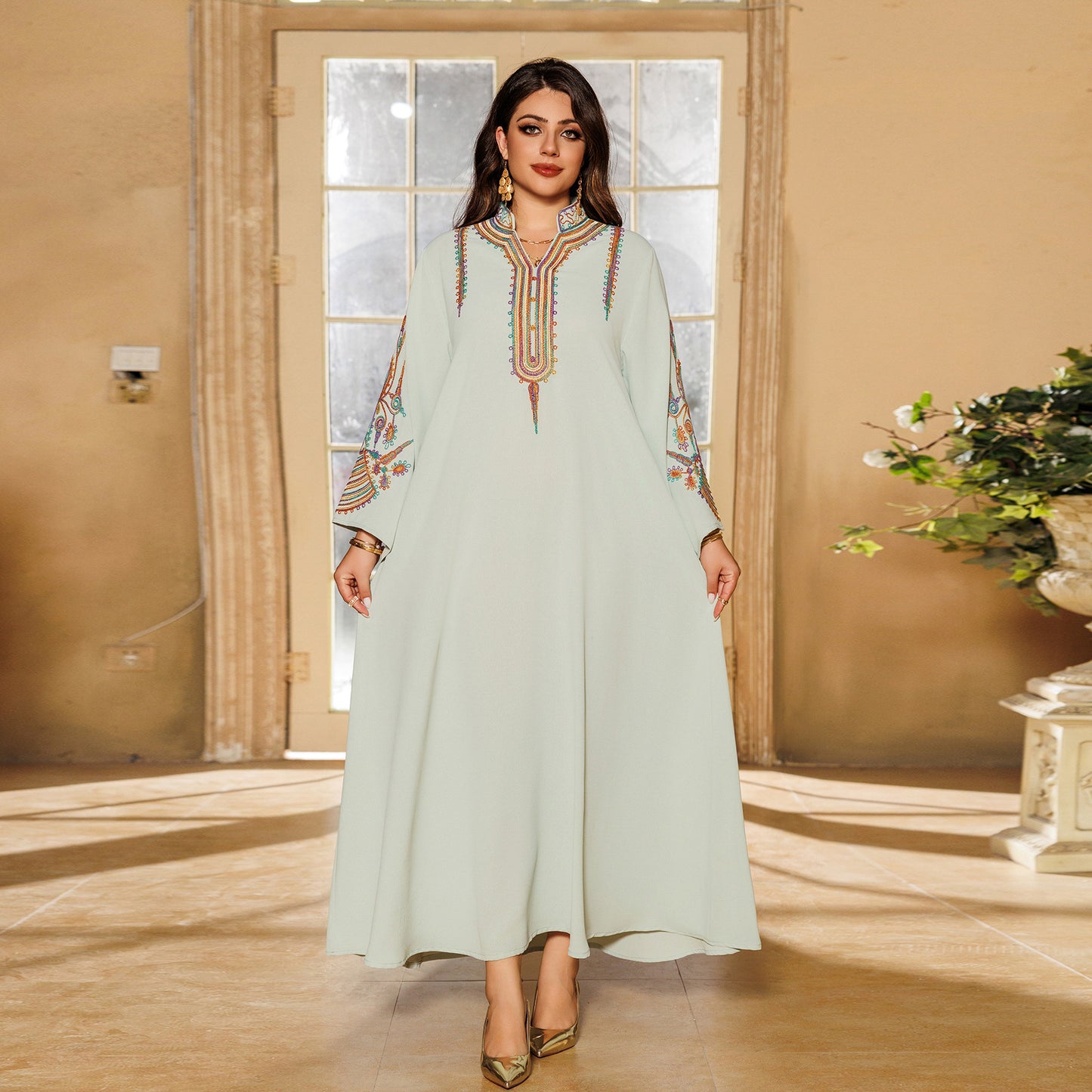 Women's Embroidered Rope Embroidered Dress