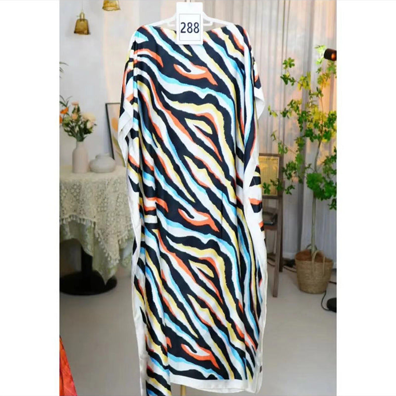 Women's Split Shawl With Contrast Color