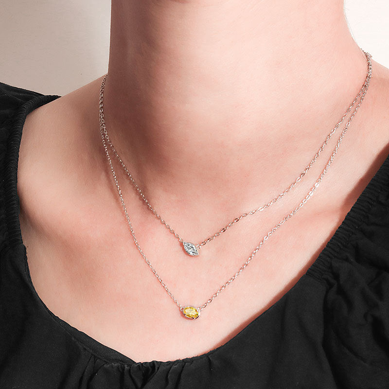 Sterling Silver Simple Geometric Necklace
