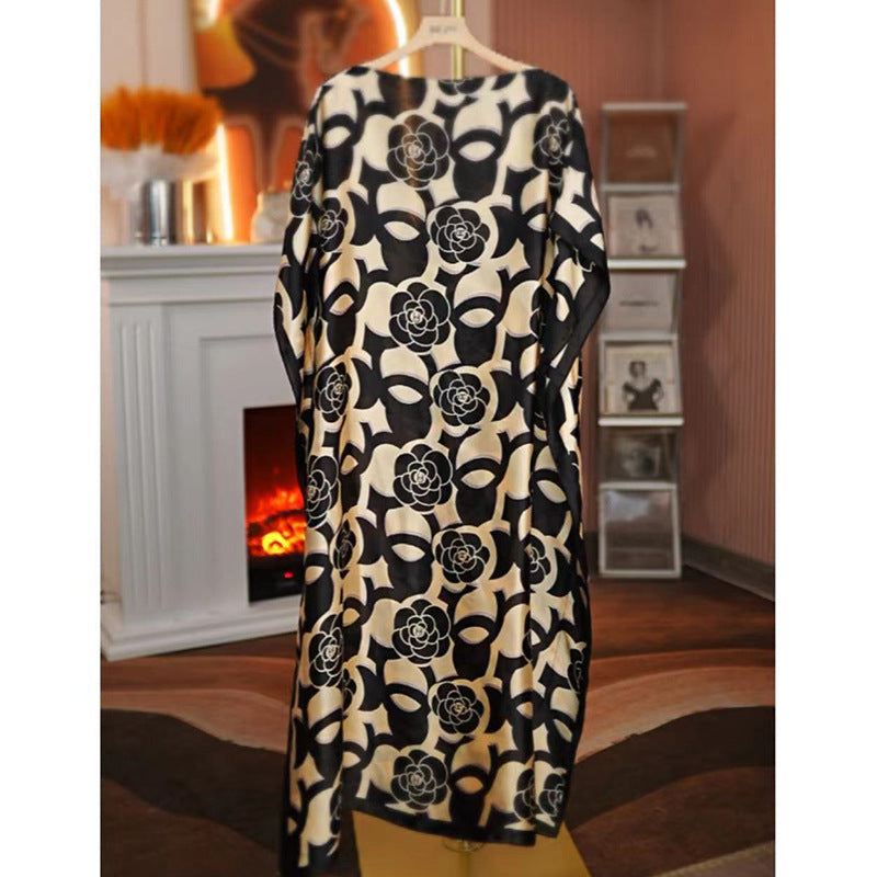 Women's Split Shawl With Contrast Color