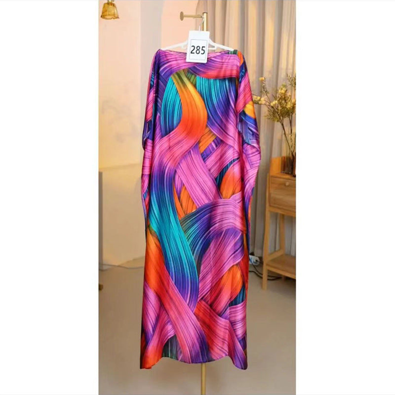 Women's Split Shawl With Contrast Color