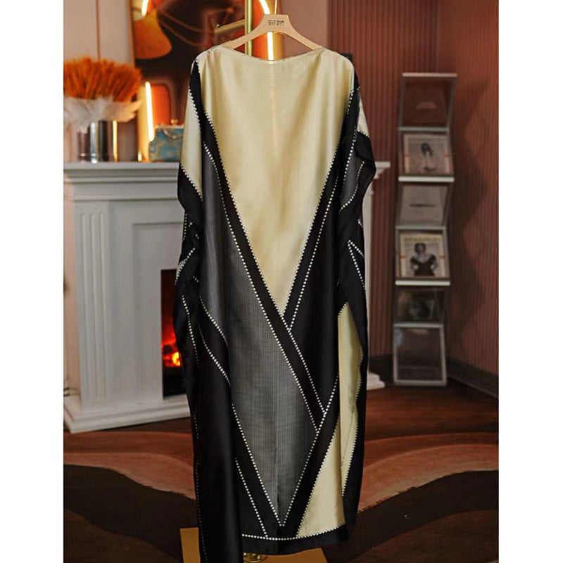 Women's Split Shawl With Contrast Color
