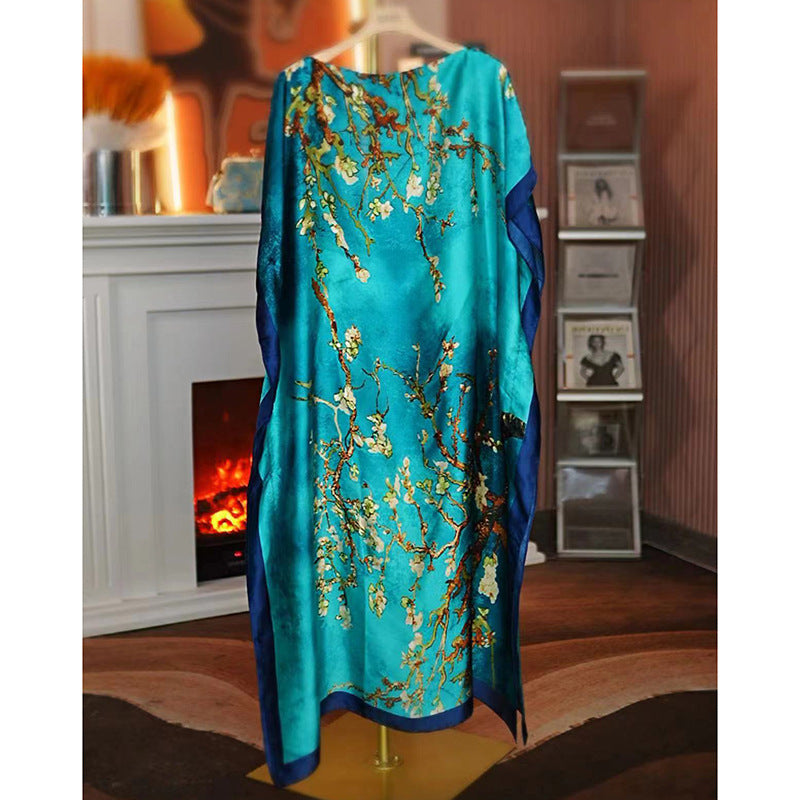 Women's Split Shawl With Contrast Color