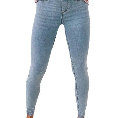 Lady's Stretch Waist Slim Fit Skinny Pants