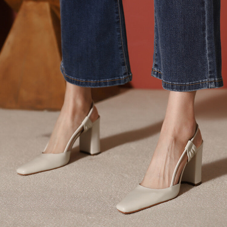 Heel Cool Pumps Full Leather