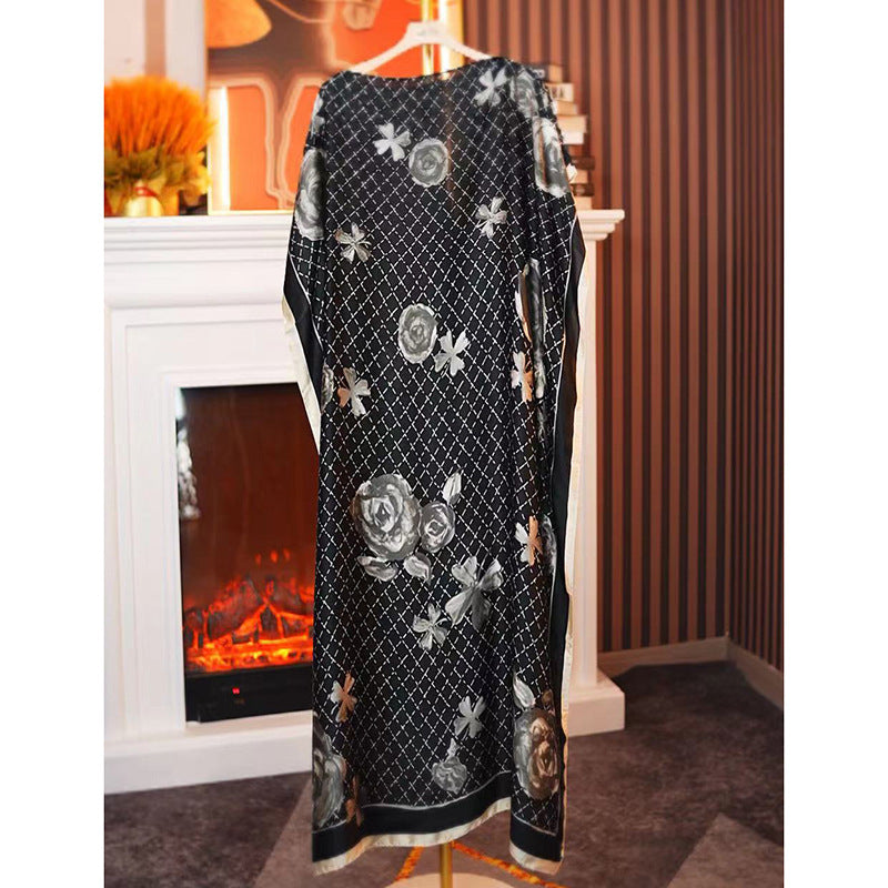 Women's Split Shawl With Contrast Color