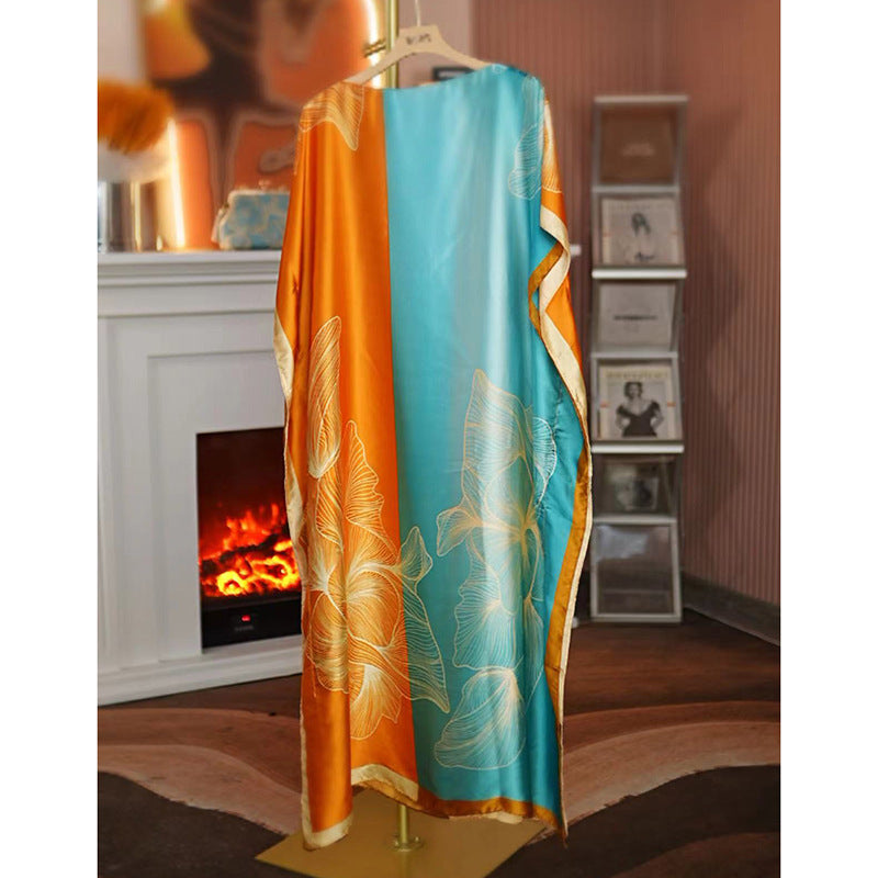 Women's Split Shawl With Contrast Color