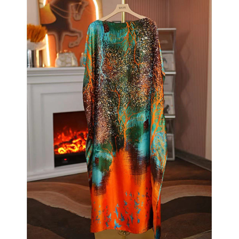 Women's Split Shawl With Contrast Color