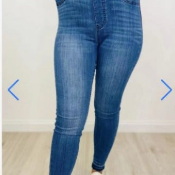 Lady's Stretch Waist Slim Fit Skinny Pants