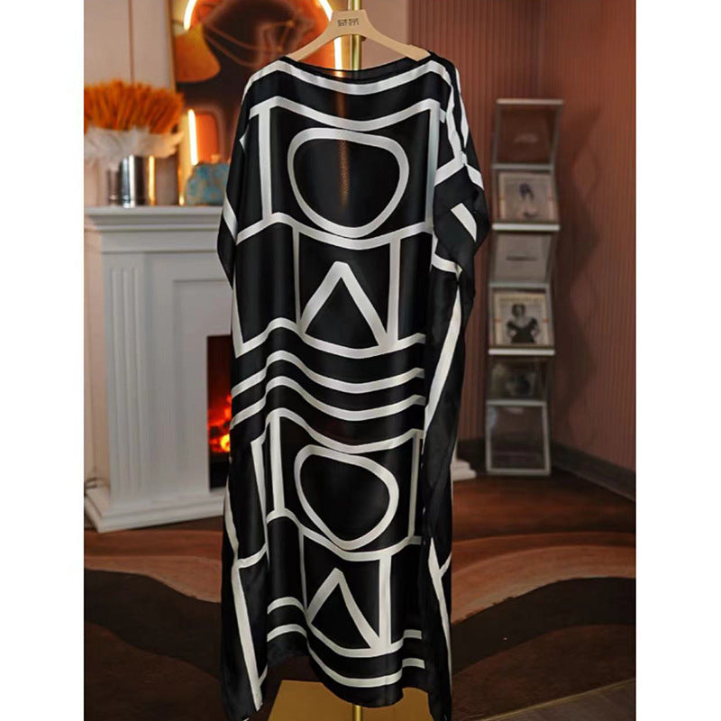 Women's Split Shawl With Contrast Color