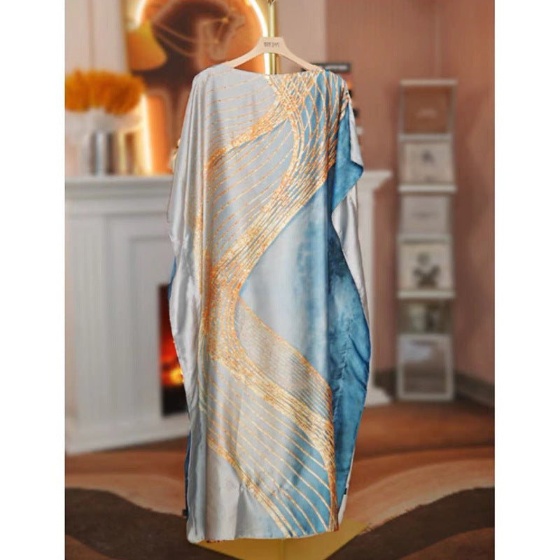 Women's Split Shawl With Contrast Color