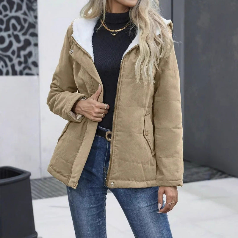 Fleece-lined Cotton Coat
