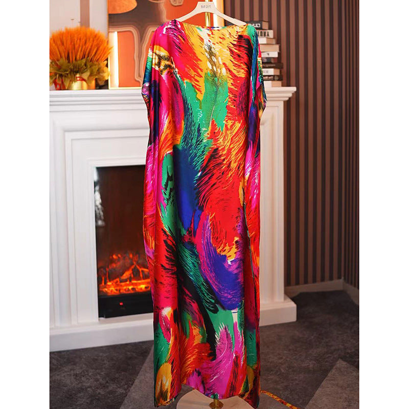 Women's Split Shawl With Contrast Color
