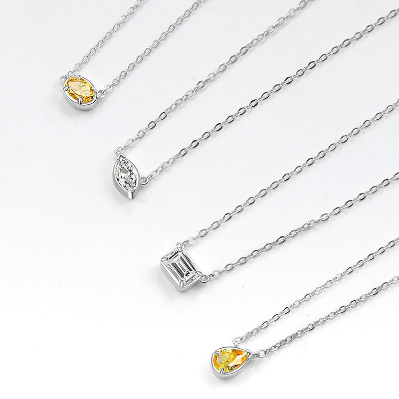Sterling Silver Simple Geometric Necklace
