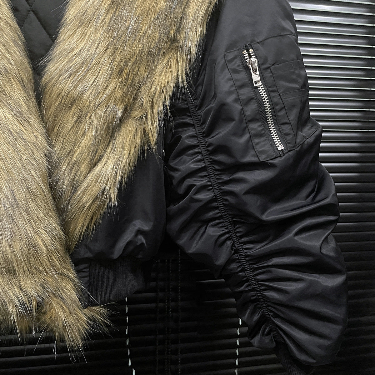 Big Fur Collar Coat