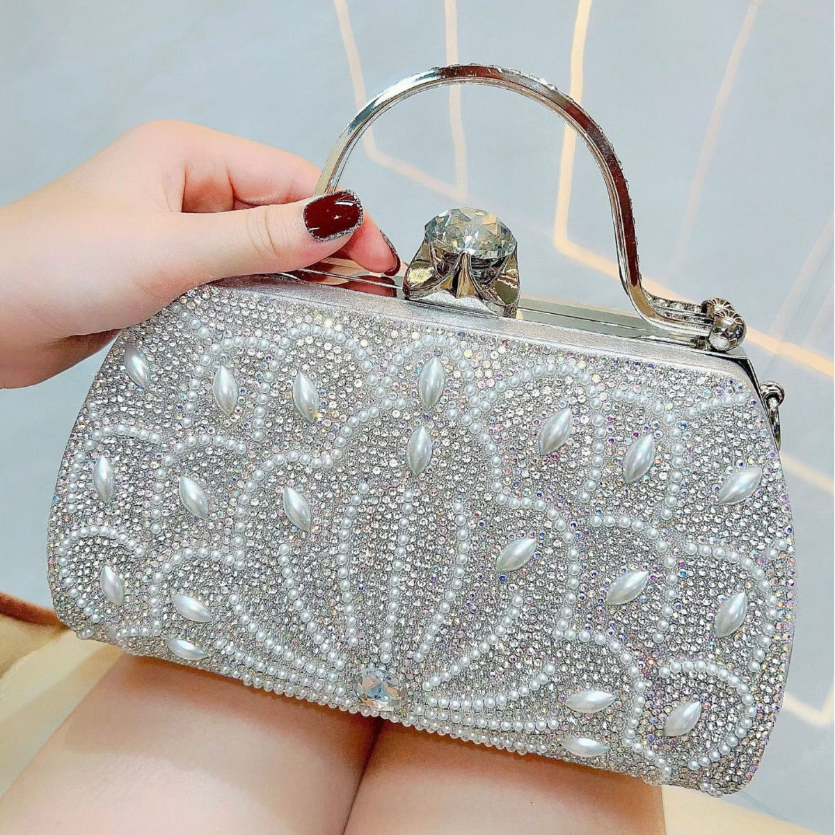 Women's Portable Creative Rhinestone Handbag