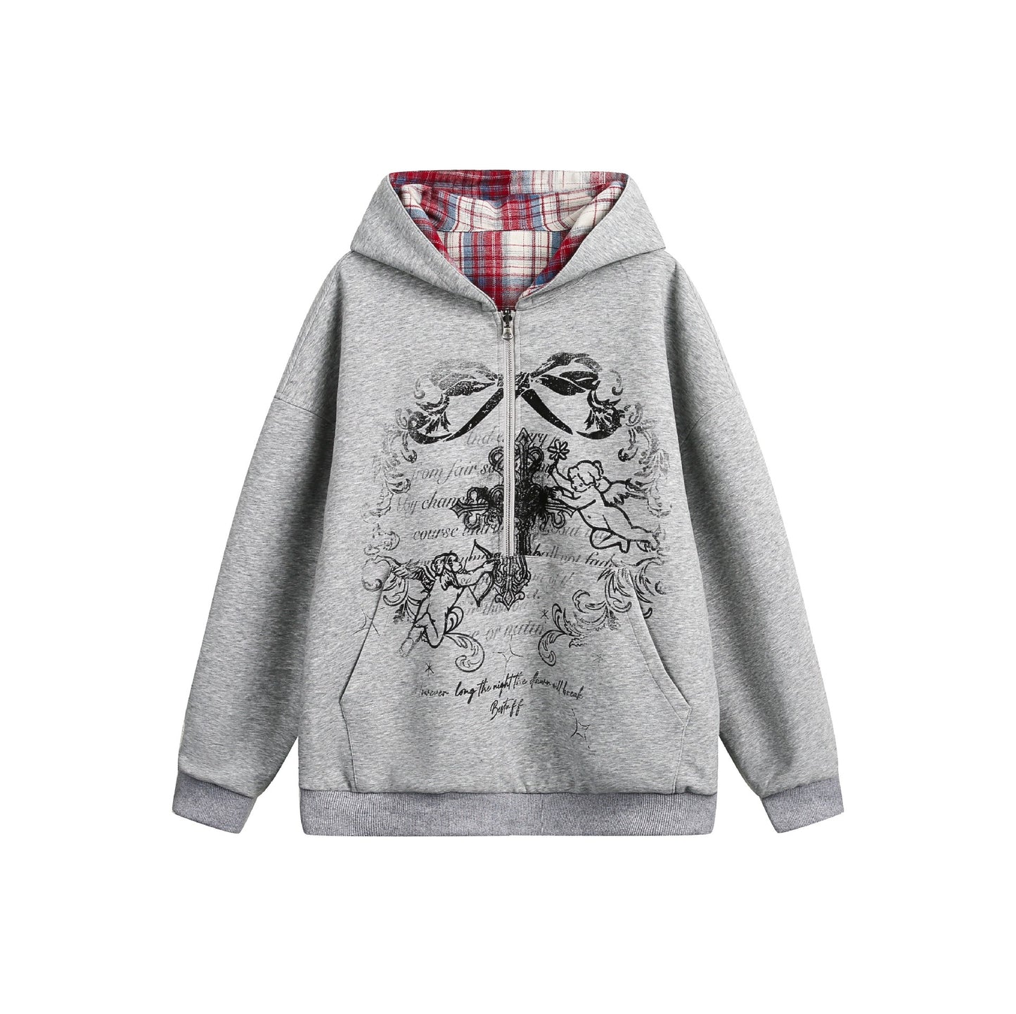 American Retro Loose Double-sided Hoodie Coat