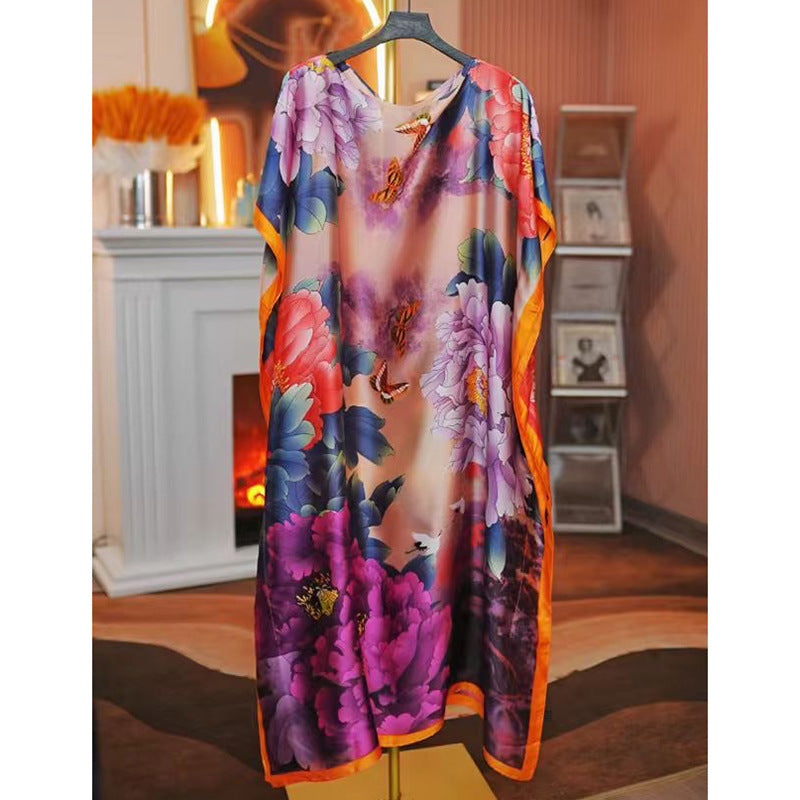 Women's Split Shawl With Contrast Color