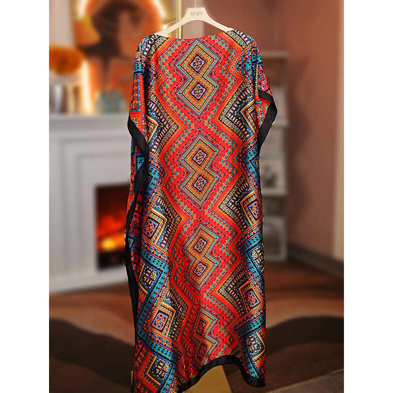 Women's Split Shawl With Contrast Color