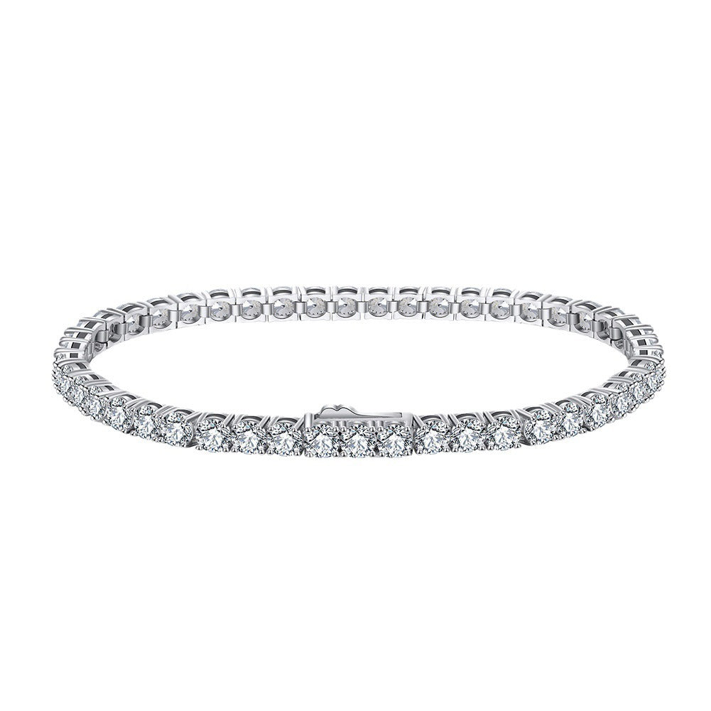Silver Hair Tennis Bracelet