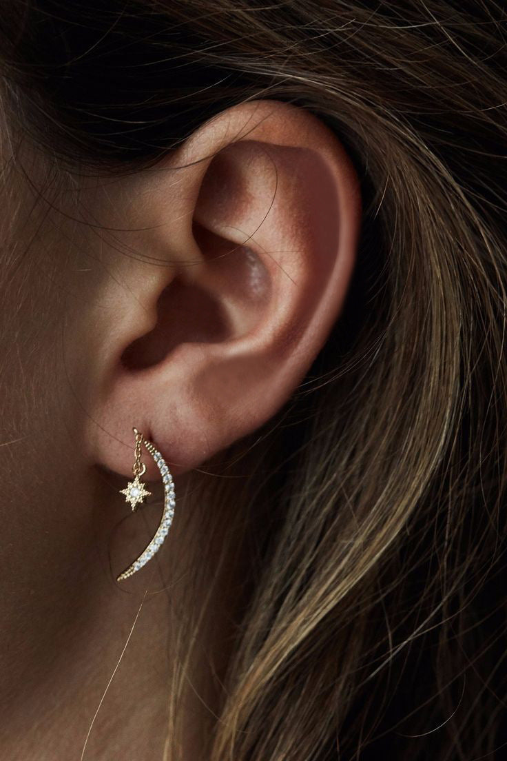 Women's Crescent Moon Earrings